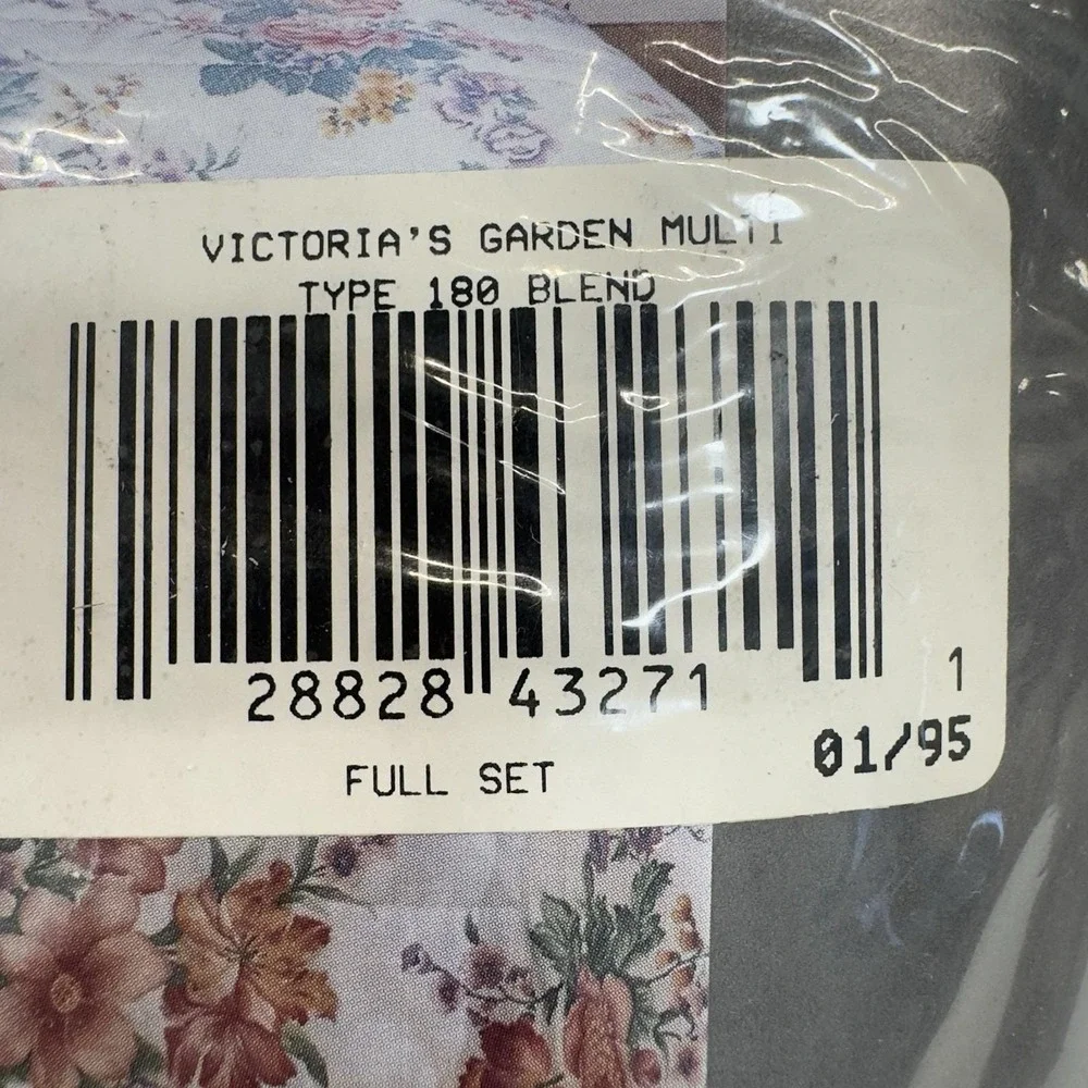 NEW Vtg Lady Pepperell Sheet‎ Set Victoria's Garden Floral Sheets Full 4pc NIP